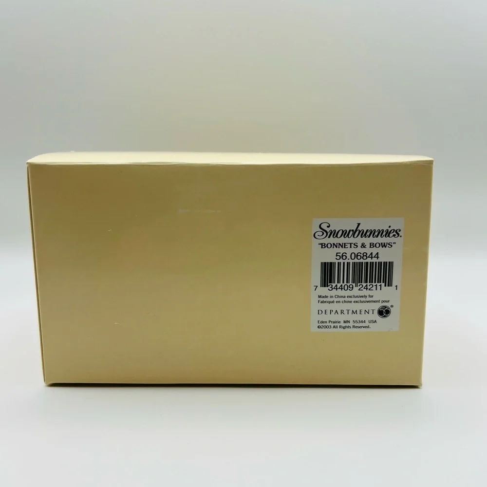 Snowbunnies Bonnets & Bows Dept 56 Figurine 56.06844 w/ Box